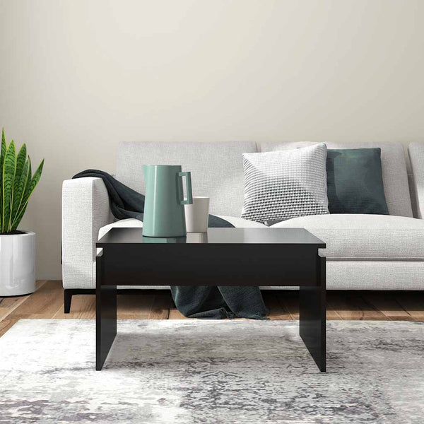 Schwarzer Couchtisch 68x50 cm