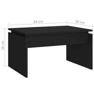 Schwarzer Couchtisch 68x50 cm