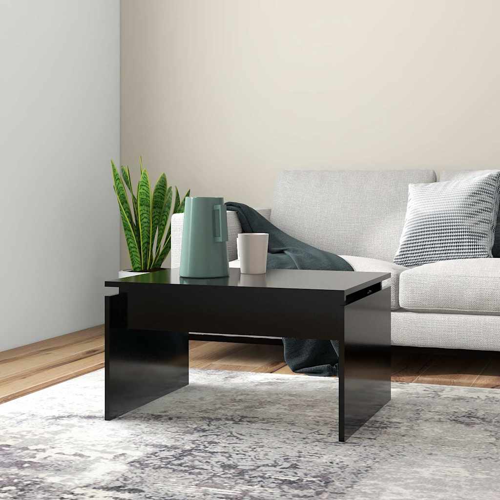 Schwarzer Couchtisch 68x50 cm