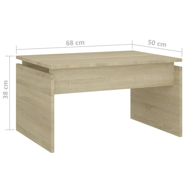 Couchtisch Sonoma Eiche 68x50 cm