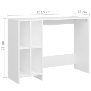 Computertisch Weiß, 102,5 cm