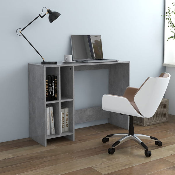Betongrauer Computertisch, 102,5 cm