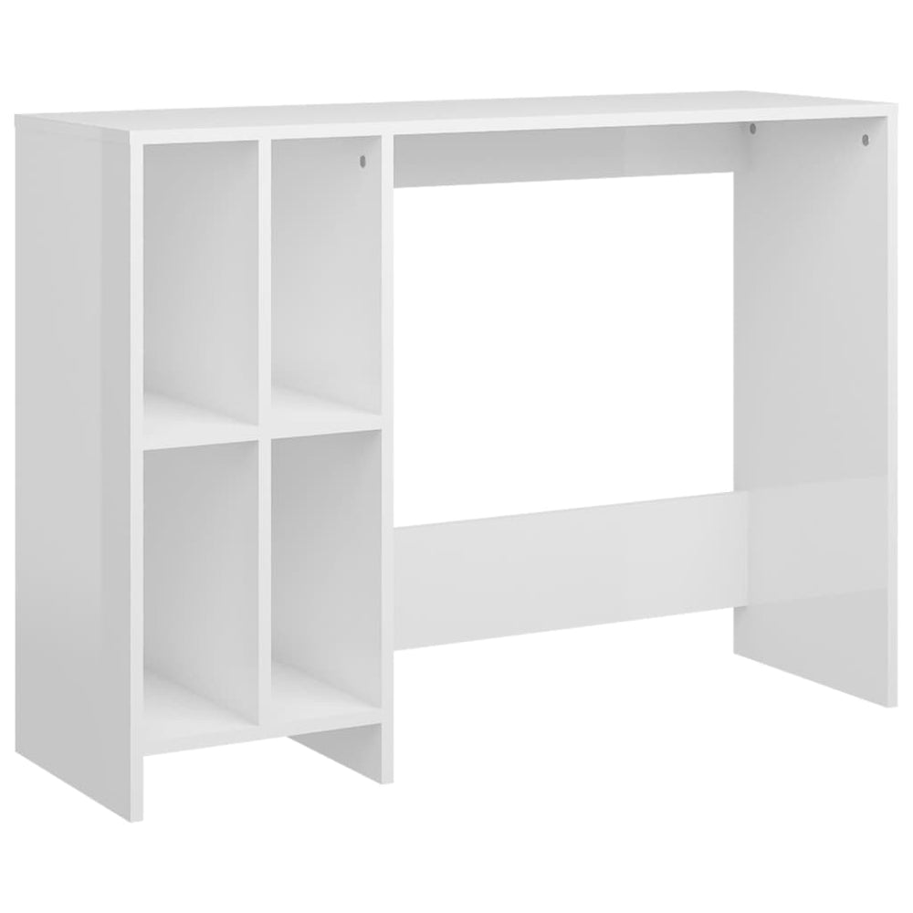 Weißer Hochglanz Computertisch 102,5 cm