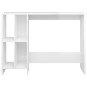 Weißer Hochglanz Computertisch 102,5 cm