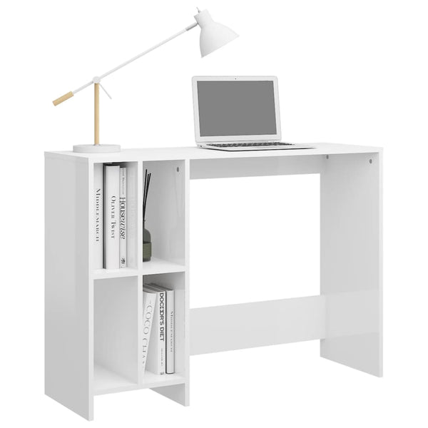 Weißer Hochglanz Computertisch 102,5 cm