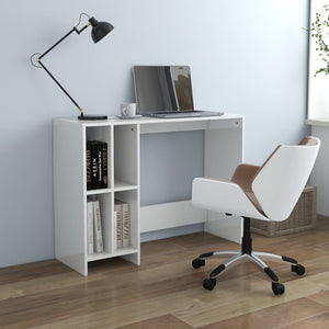 Weißer Hochglanz Computertisch 102,5 cm