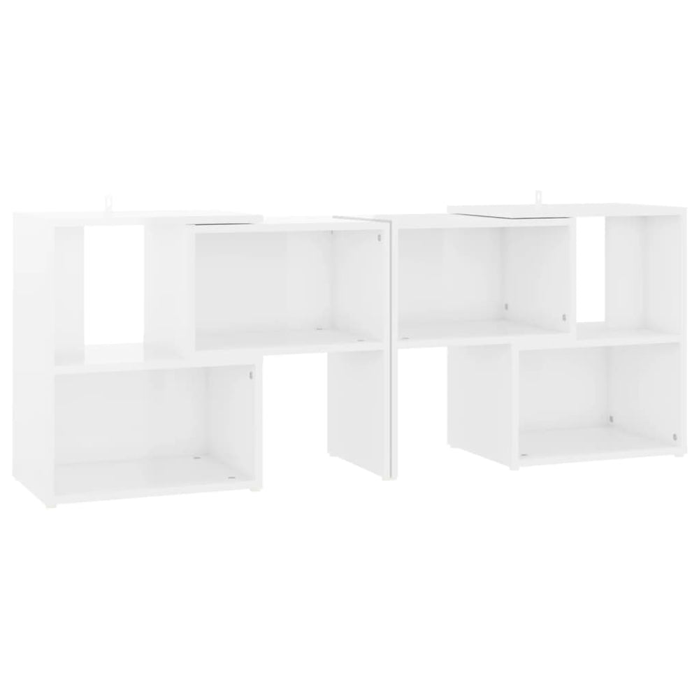 Meuble TV vidaXL blanc brillant 104x30x52 cm Aggloméré