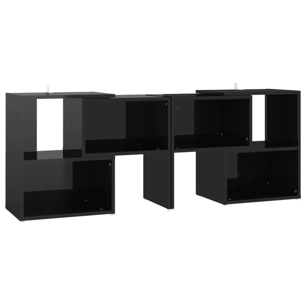 TV-Schrank Schwarz Hochglanz 104 cm