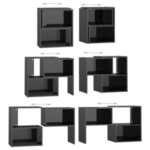 TV-Schrank Schwarz Hochglanz 104 cm