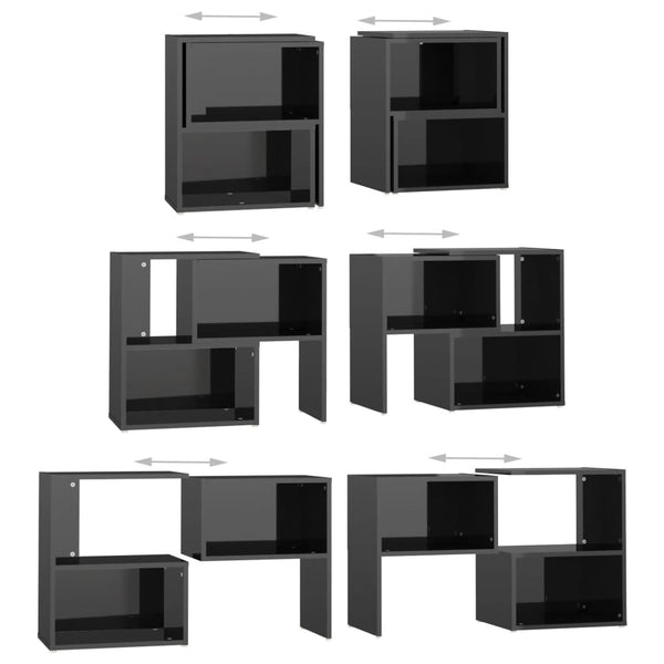 TV-Schrank Schwarz Hochglanz 104 cm