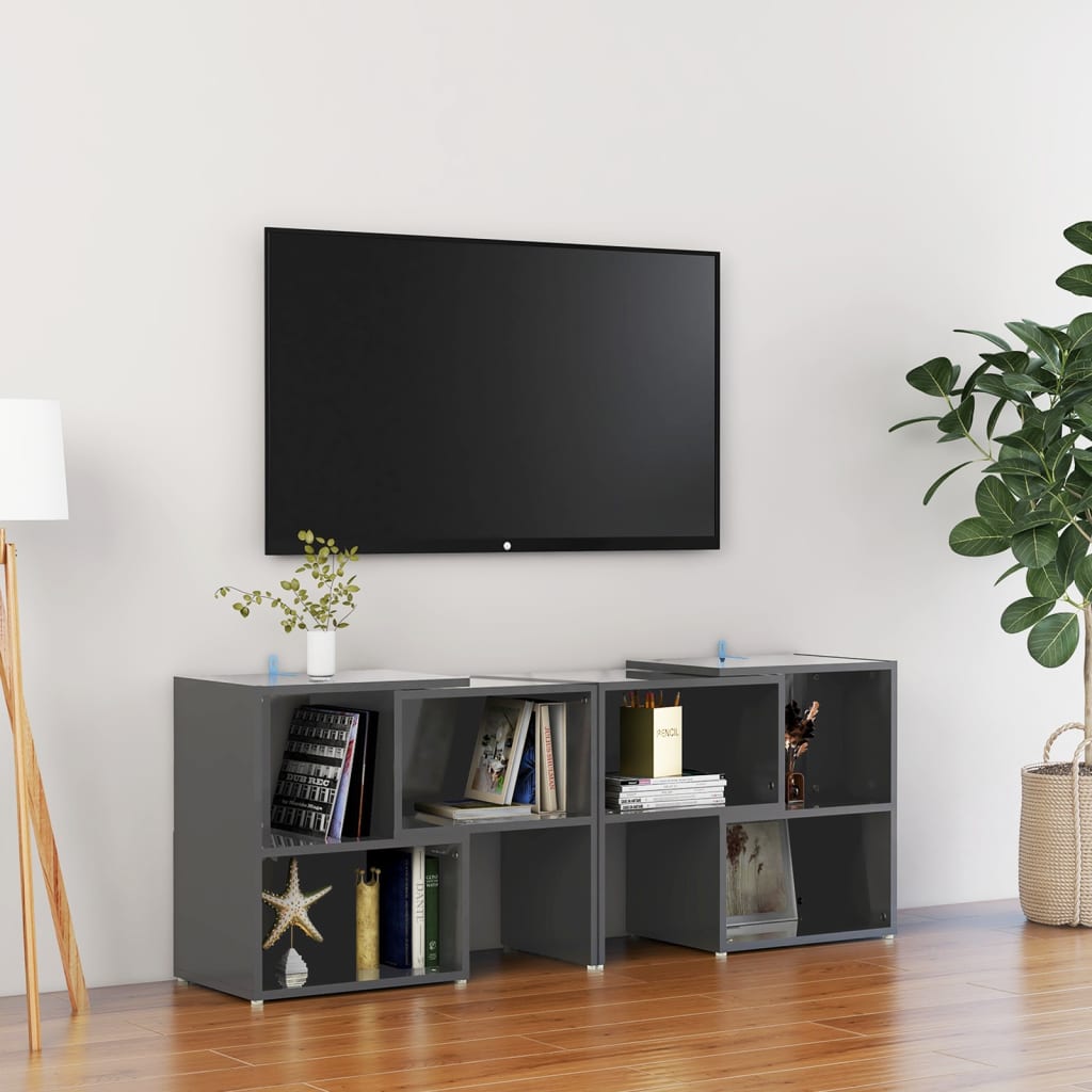 Hochglanz TV-Schrank Grau 104cm