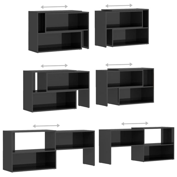 TV-Schrank Hochglanz Grau 149 cm