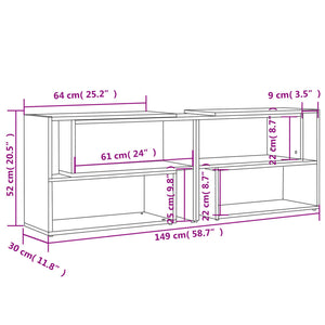 TV-Schrank Hochglanz Grau 149 cm