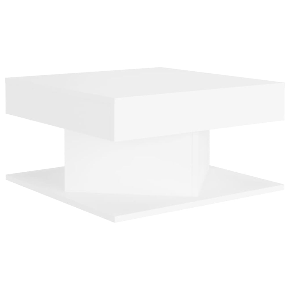 vidaXL Table basse blanc 57x57x30 cm Bois d'ingénierie