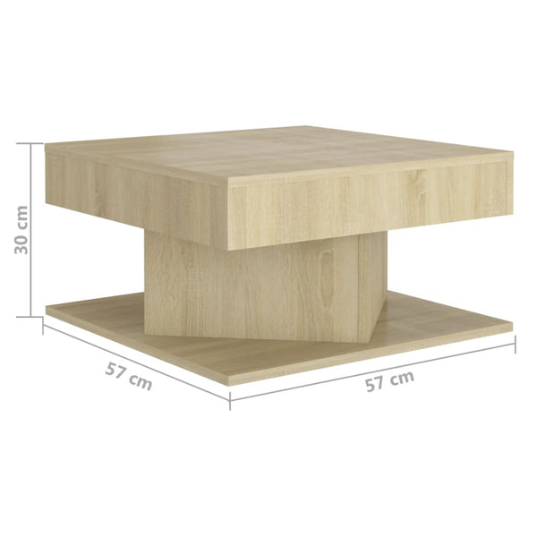 Sonoma Eiche Couchtisch 57x57 cm