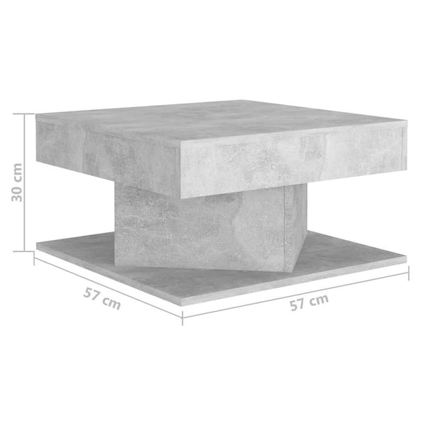 Betongrauer Couchtisch 57x57 cm