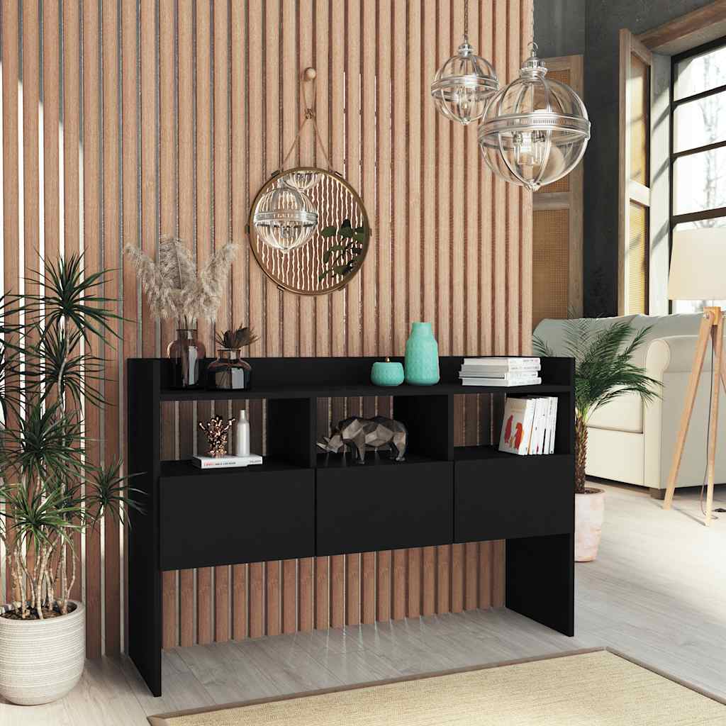 Schwarzes Sideboard 105 cm Holz
