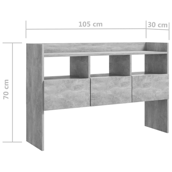 Betongraues Sideboard 105 cm