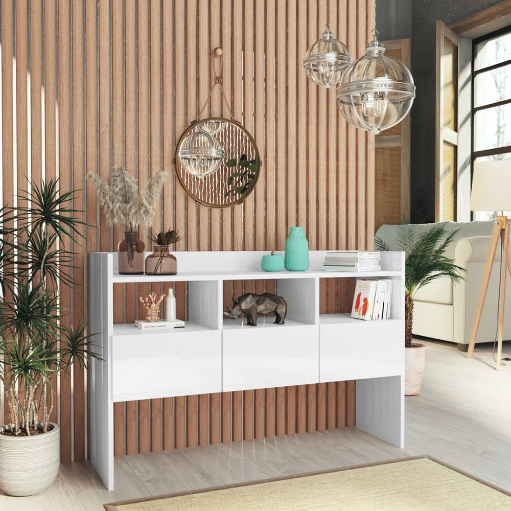 Hochglanz Weißes Sideboard 105 cm