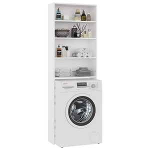 Waschmaschinenschrank Weiß 64x24x190cm