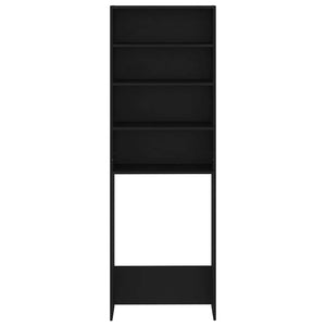 Waschmaschinenschrank Schwarz 64x24x190cm