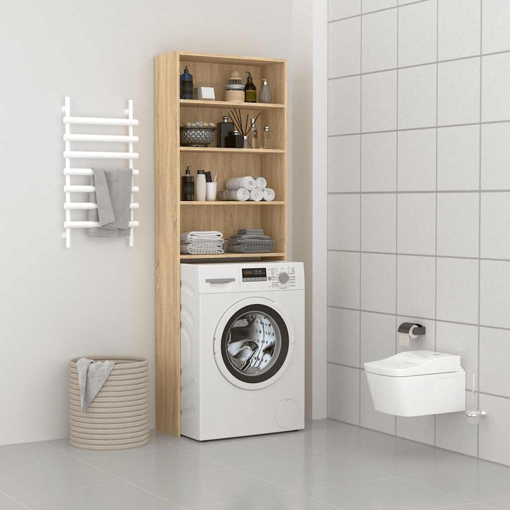 Waschmaschinenschrank Sonoma Eiche 64x24x190cm