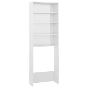 Waschmaschinenschrank Hochglanz Weiß 64x24x190 cm