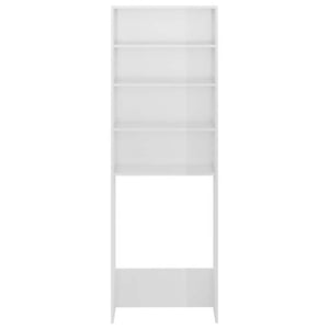 Waschmaschinenschrank Hochglanz Weiß 64x24x190 cm