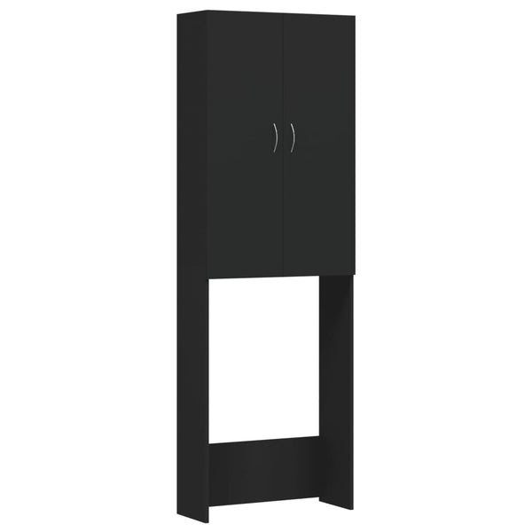 Waschmaschinenschrank Schwarz 64x25,5x190 cm