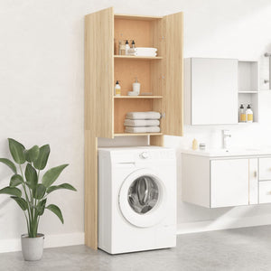 Waschmaschinenschrank Sonoma-Eiche 64x25,5x190 cm