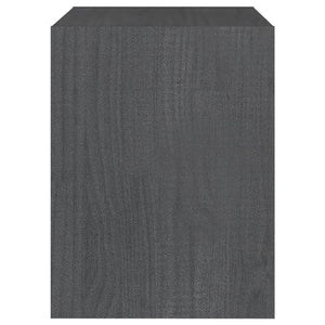 vidaXL Tables de chevet 2 pcs Gris 40x30,5x40 cm Bois de pin massif
