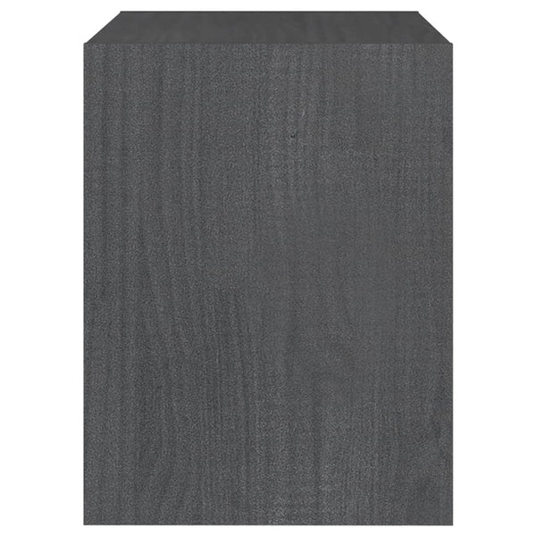vidaXL Tables de chevet 2 pcs Gris 40x30,5x40 cm Bois de pin massif