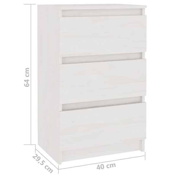 Nachttische Kiefer Massivholz, 2er-Set