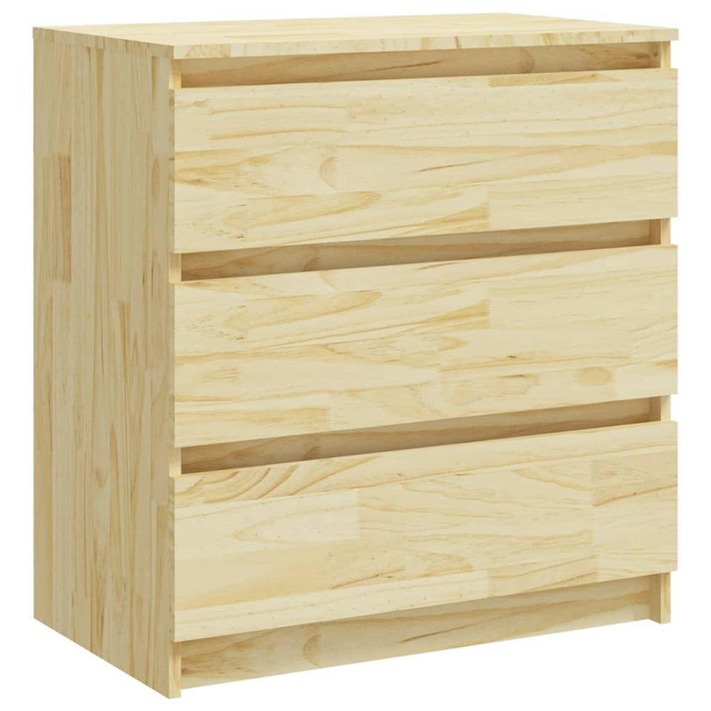 vidaXL Nightstand 60x36x64 cm Solid Pine Wood