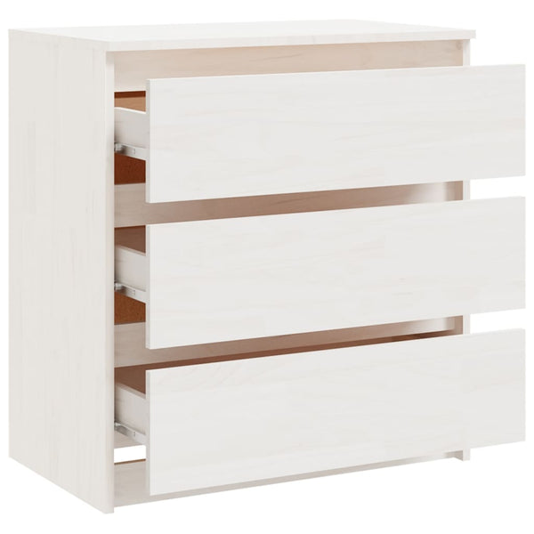 Nachtschrank Weiß Kiefer Massivholz 60cm