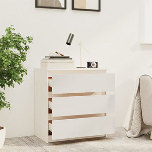 Nachtschrank Weiß Kiefer Massivholz 60cm