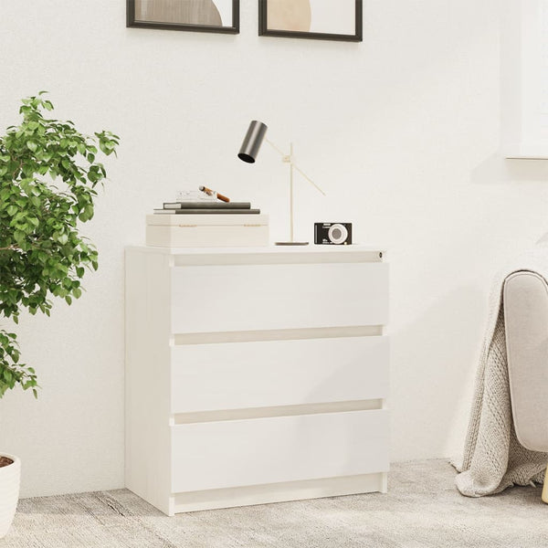 Nachtschrank Weiß Kiefer Massivholz 60cm