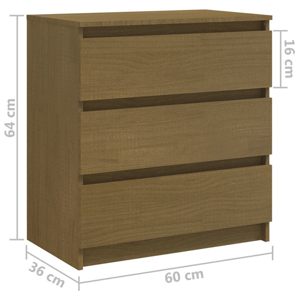 Nachtschrank Honigbraun Kiefer Massivholz