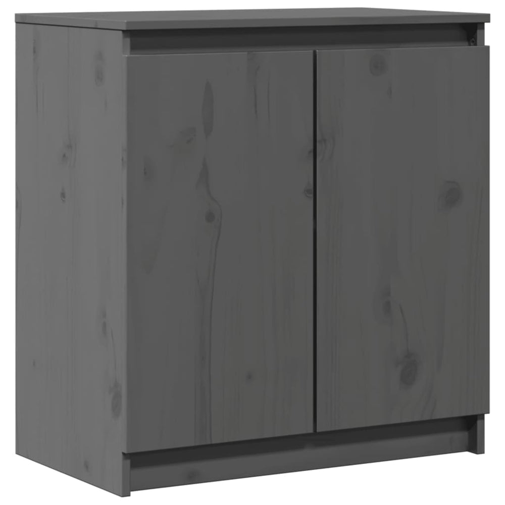 vidaXL Side Cabinet Grey 60x36x65 cm Solid Pine Wood