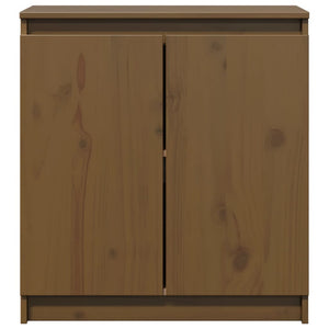 vidaXL Meuble d'appoint marron miel 60x36x65 cm Bois de pin massif