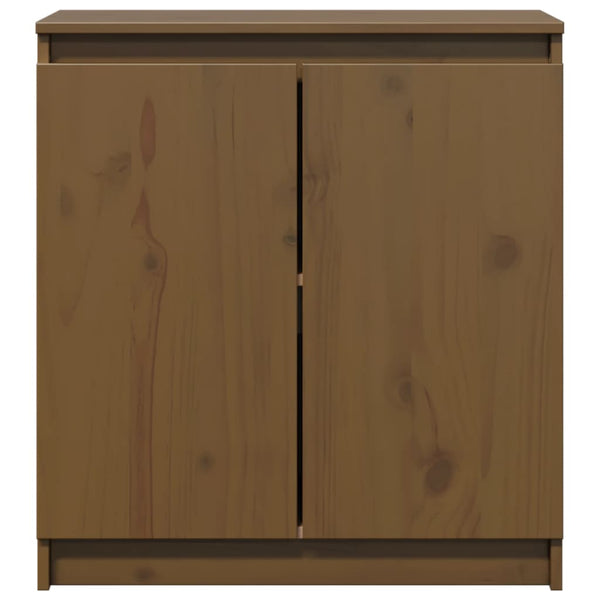 vidaXL Meuble d'appoint marron miel 60x36x65 cm Bois de pin massif