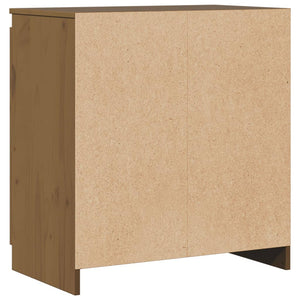 vidaXL Meuble d'appoint marron miel 60x36x65 cm Bois de pin massif