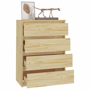 Massivholz Kiefer Beistellschrank 60x36x84 cm