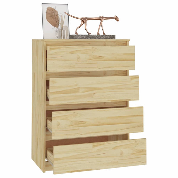 Massivholz Kiefer Beistellschrank 60x36x84 cm