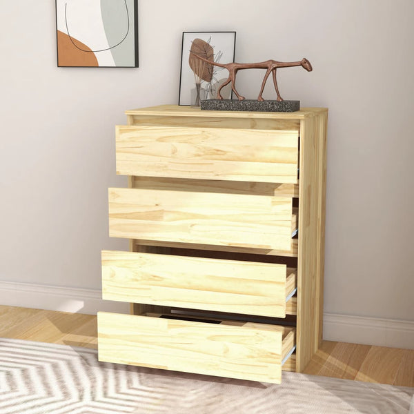 Massivholz Kiefer Beistellschrank 60x36x84 cm
