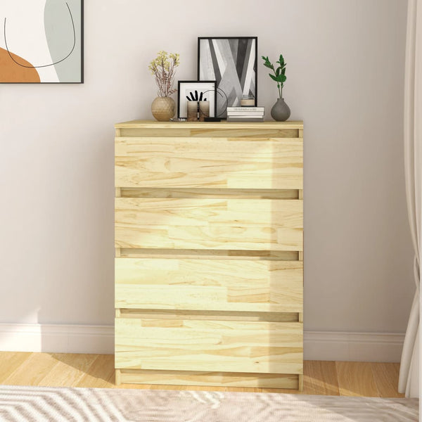 Massivholz Kiefer Beistellschrank 60x36x84 cm