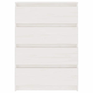 Weißer Beistellschrank Kiefer Massivholz 60x84 cm