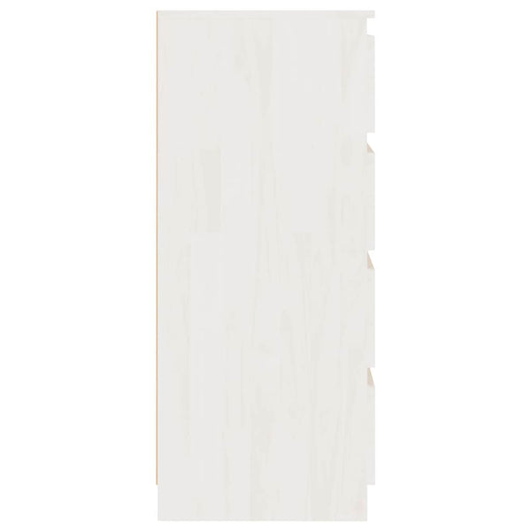 Weißer Beistellschrank Kiefer Massivholz 60x84 cm