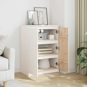 Weißes Kiefer Massivholz Sideboard 60 cm