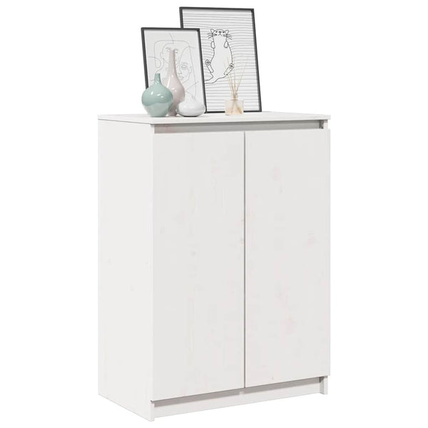 Weißes Kiefer Massivholz Sideboard 60 cm